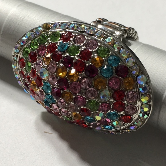 💓Colorful Rhinestone Stretchable Ring - Picture 6 of 8